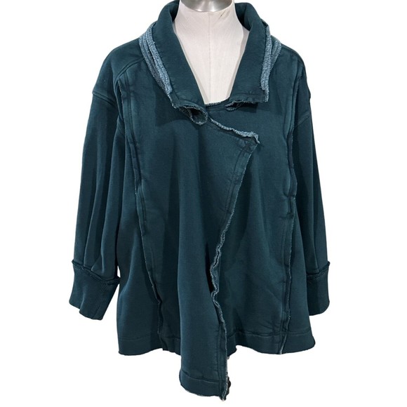 Free People We The Free Loui Cardi Jacket Top Oversized Ribbed  Sz S EUC - Picture 4 of 4